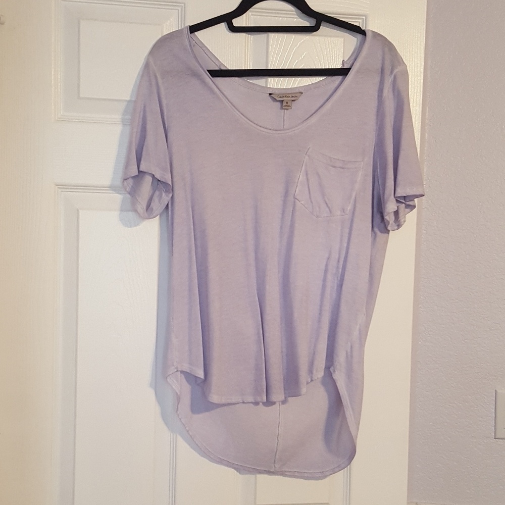 Calvin Klein light purple short sleeve shirt